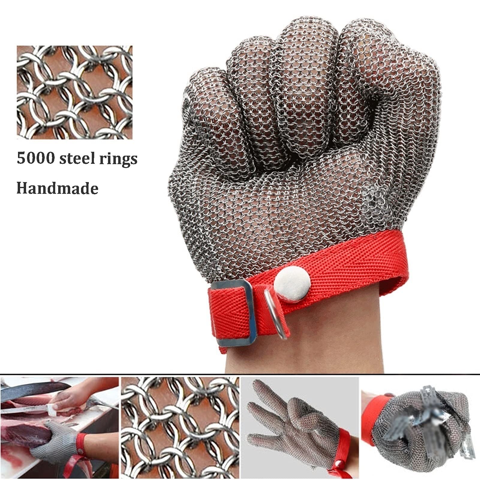 Stainless Steel Cut-Resistant Gloves - 9-Level Protection, Food-Grade Anti Cut Gloves for Kitchen, Meat Cutting & Oyster Shucking (3PCS, Small) - Perfect for Home Chefs, Butchers & Seafood Lovers