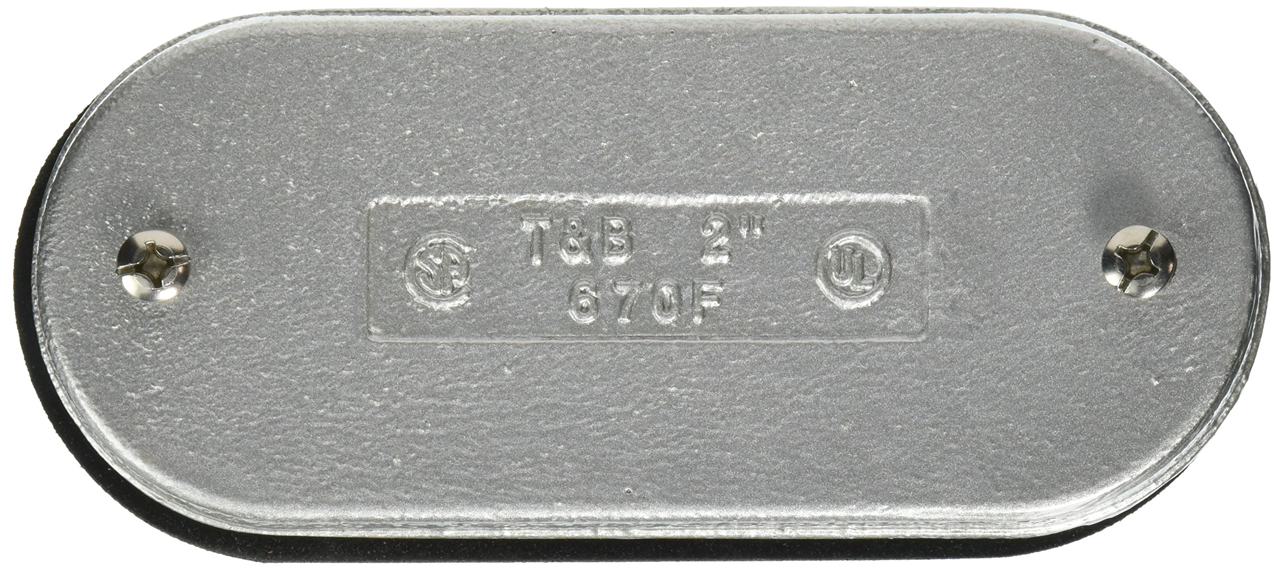 Thomas & Betts TC 670F 2 Inch Cast Iron Cover, Gray Iron Electrical Box Cover - Pack of 5 for Outdoor Electrical Enclosures & Utility Box Protection