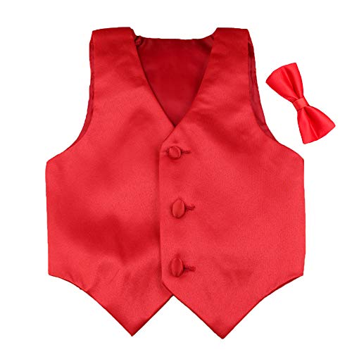 Satin Color Bow Tie & Vest Only