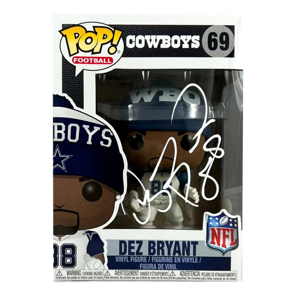 Dez Bryant Signed Dallas Cowboys Funko Pop #69 with JSA COA - Authentic NFL Collectible for Fans & Memorabilia Enthusiasts | Perfect for Display, Gifts & Sports Collections