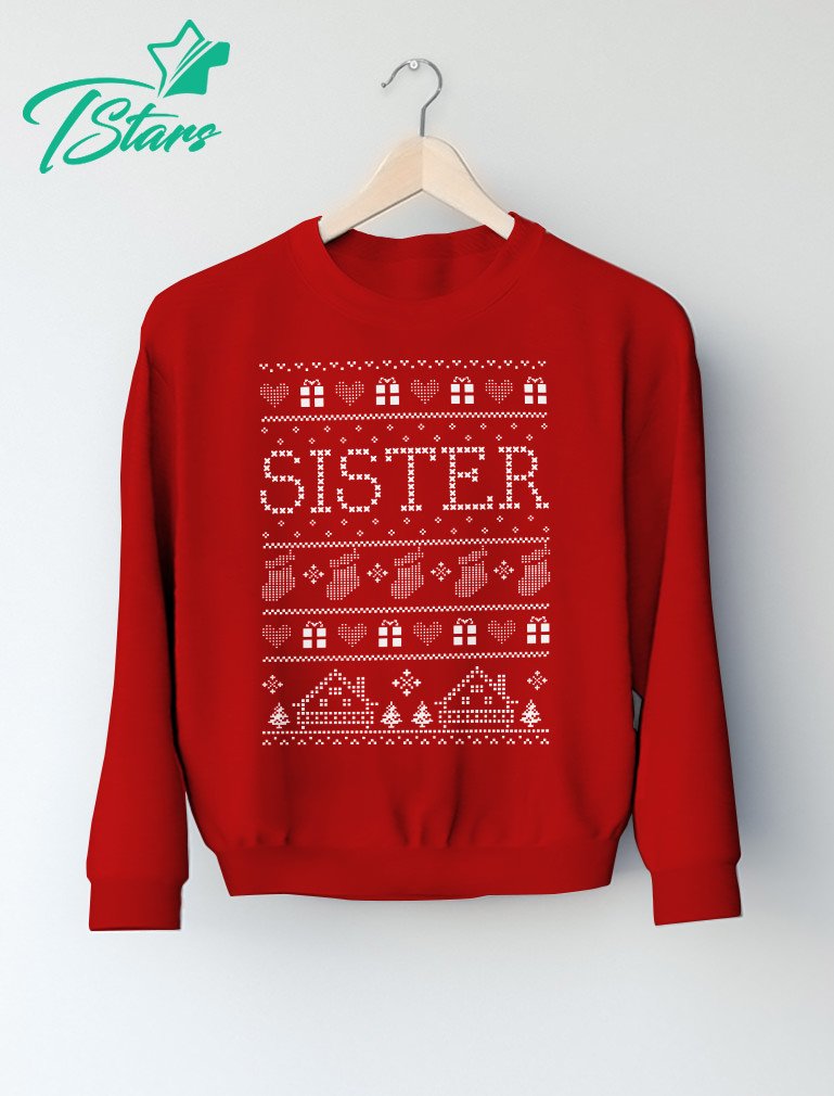 Funny Ugly Christmas Sweater for Women - Tstars Sister Holiday Gift - Perfect for Christmas Parties & Family Gatherings