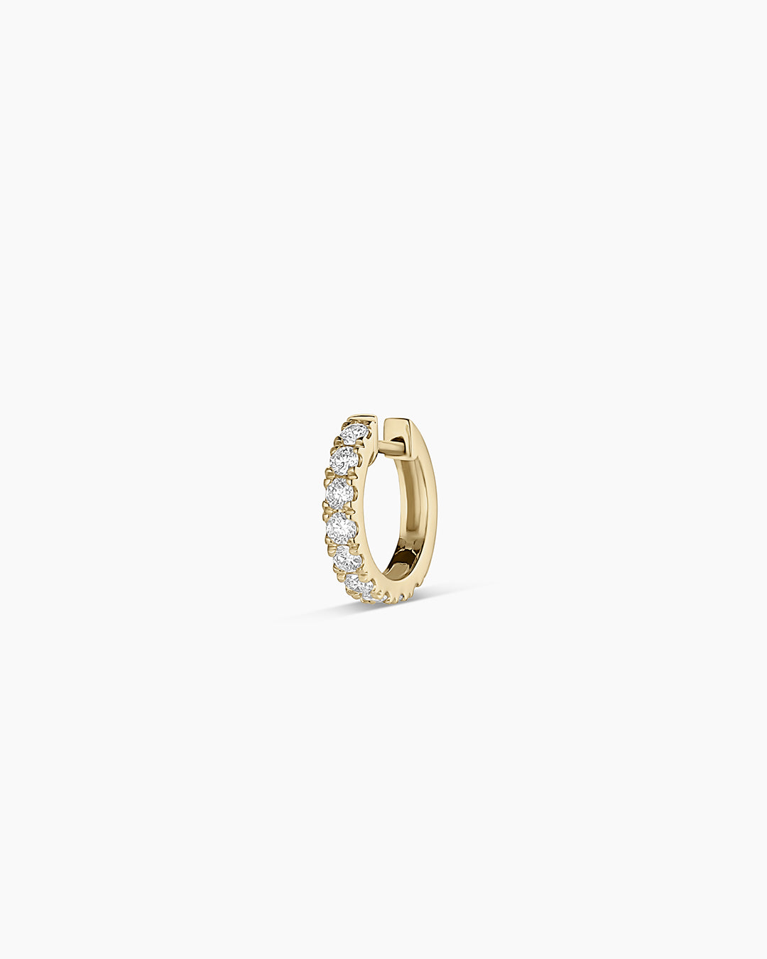 Lab Grown Diamond Eternity Single Huggie Earrings for Women - Minimalist Hoop Earrings for Everyday Wear, Gift Giving & Special Occasions