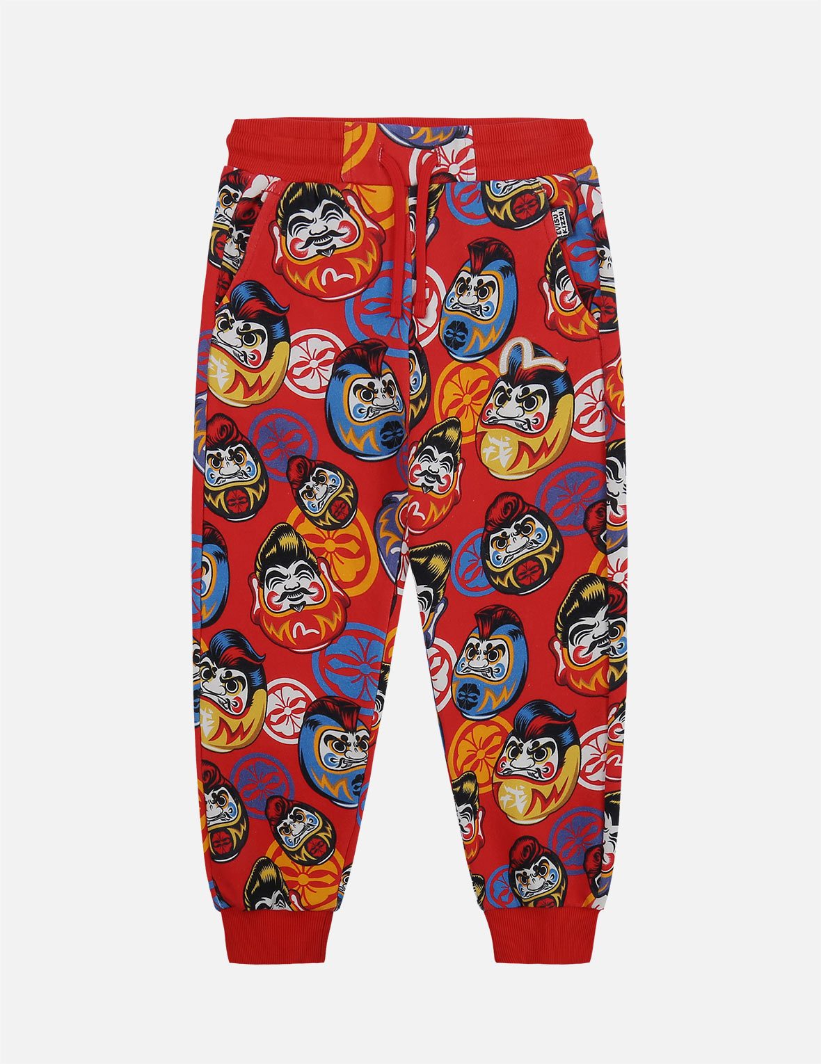 Stylish Allover Pompadour Daruma Print Sweatpants - Japanese Inspired Casual Lounge Pants for Men & Women - Perfect for Home, Yoga, and Streetwear Fashion
