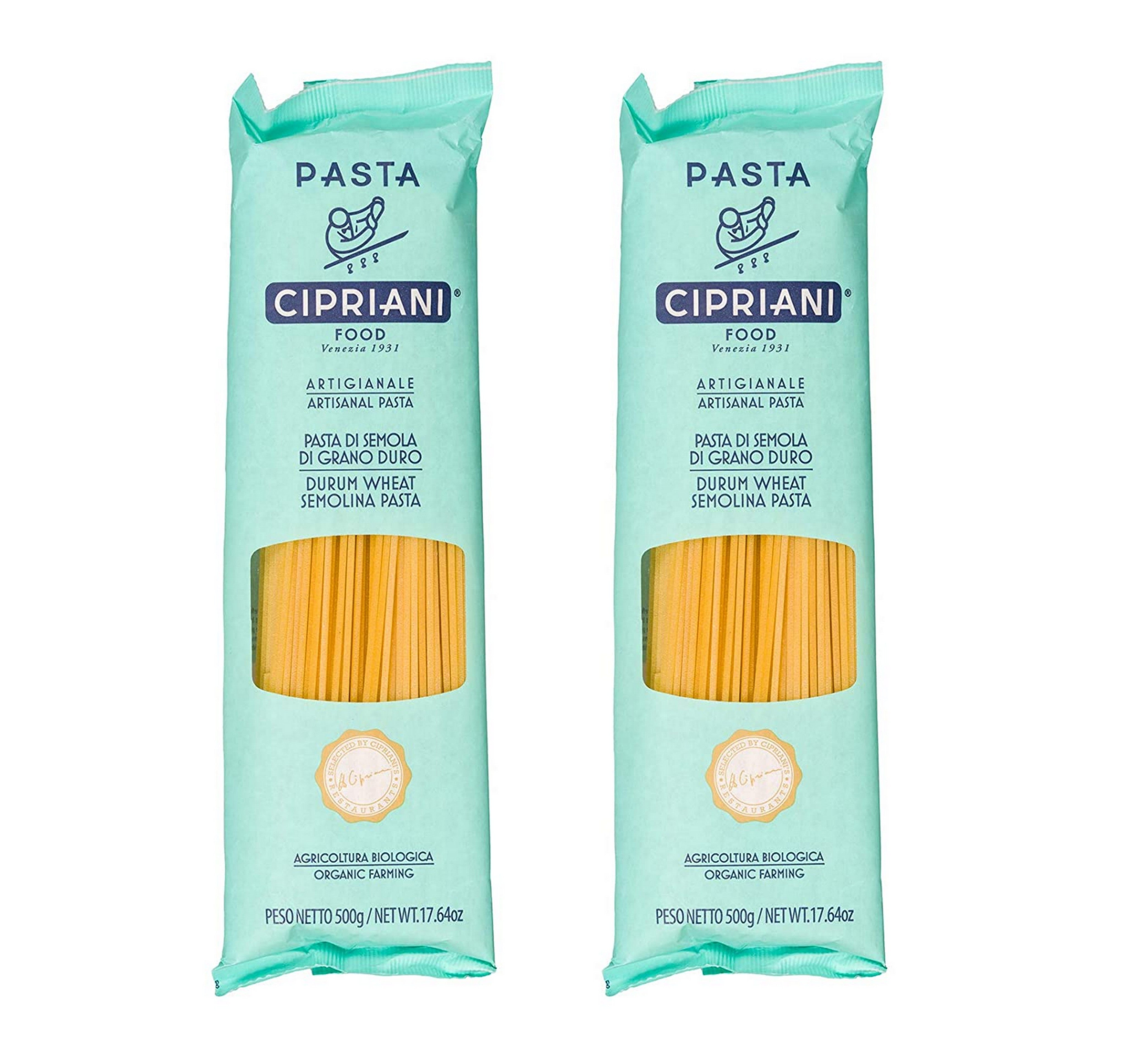 Organic Spaghetti Pasta by Cipriani - 17.64 oz (2 Pack) - Authentic Italian Pasta for Family Dinners & Gourmet Meals