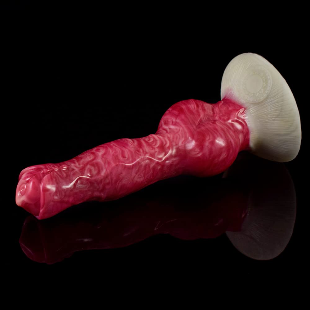 Premium Liquid Silicone Alien/Fido Dildo with Strong Suction Cup - Realistic BeHorny Adult Sex Toy for Solo Play & Couples Intimacy - Waterproof & Body-Safe for Shower, Bedroom & BDSM Scenes