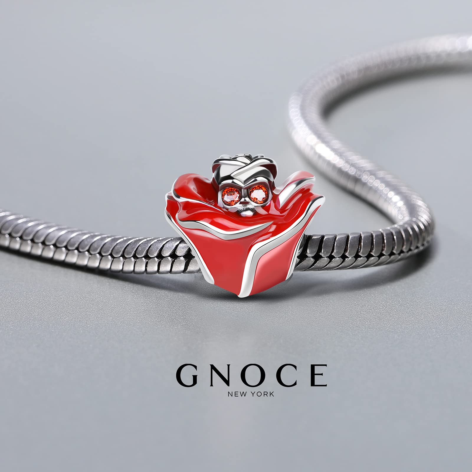 925 Sterling Silver Skull and Rose Charm Bead - Gothic Jewelry for Bracelets & Necklaces - Perfect Halloween Gift for Women & Men - Live for the Beauty of Today - Ideal for Gothic Fashion, Punk Style, and Dark Romantic Outfits