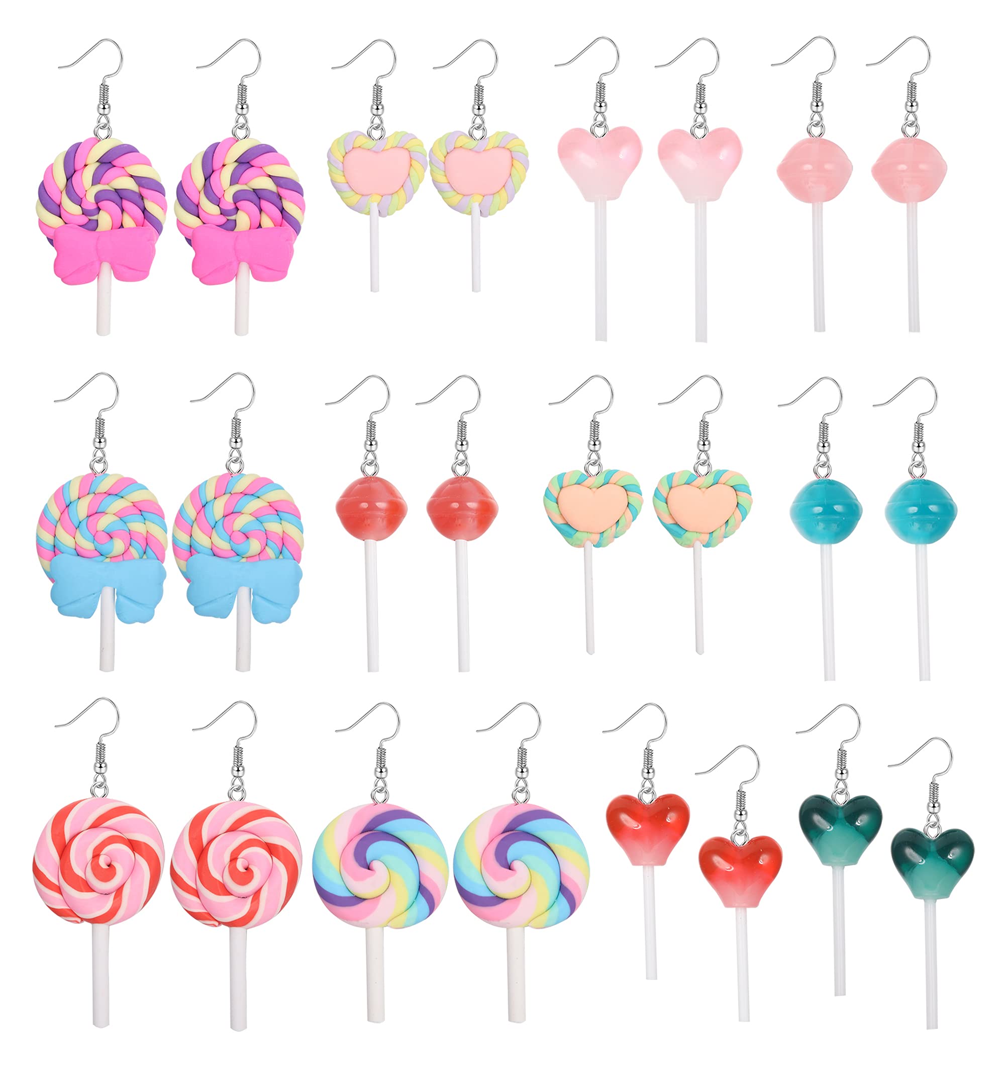 12-20 Pairs Aesthetic Y2K Drop Earrings Set - Cute Dangle, Quirky & Funny Earrings for Women | Trendy Lesbian Earrings for Parties, Gifts & Everyday Wear