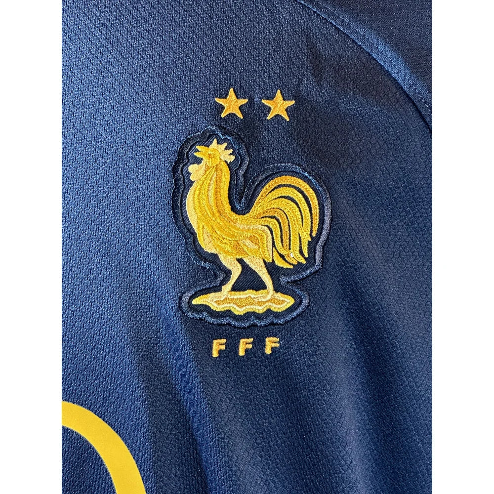 Authentic Kylian Mbappé Autographed 2022 France Nike Soccer Jersey with Panini COA - Navy Blue - Perfect for Collectors, Fans & Sports Memorabilia Displays
