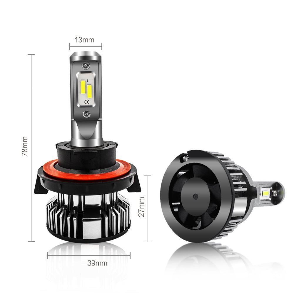TS CR H13 9008 LED Headlight Bulbs 6000K Xenon White - Super Bright Replacement for Cars & Trucks - Perfect for Night Driving, Off-Roading & Foggy Conditions