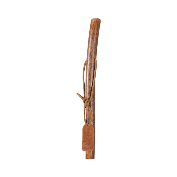 Premium Brazos Hickory Hiking Staff - 55 Inch Adjustable Walking Stick for Outdoor Adventures, Trekking & Mountain Climbing - Natural Brown Wooden Cane for Men & Women - Perfect for Hiking Trails, Camping & Backpacking