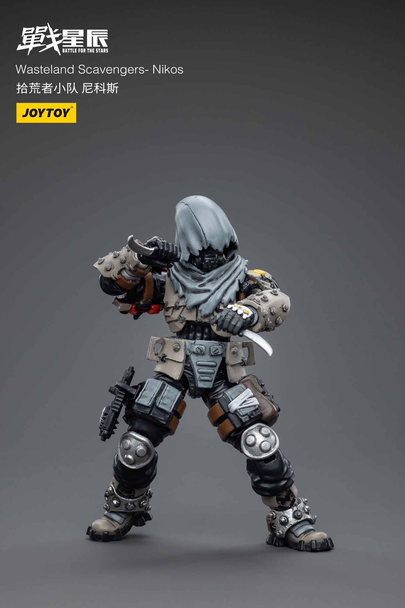 1/18 JOYTOY 3.75 Inch Wasteland Scavengers Nikos Action Figure - Highly Articulated Collectible Toy for Display & Role Play | Post-Apocalyptic Wasteland Adventure Scenes