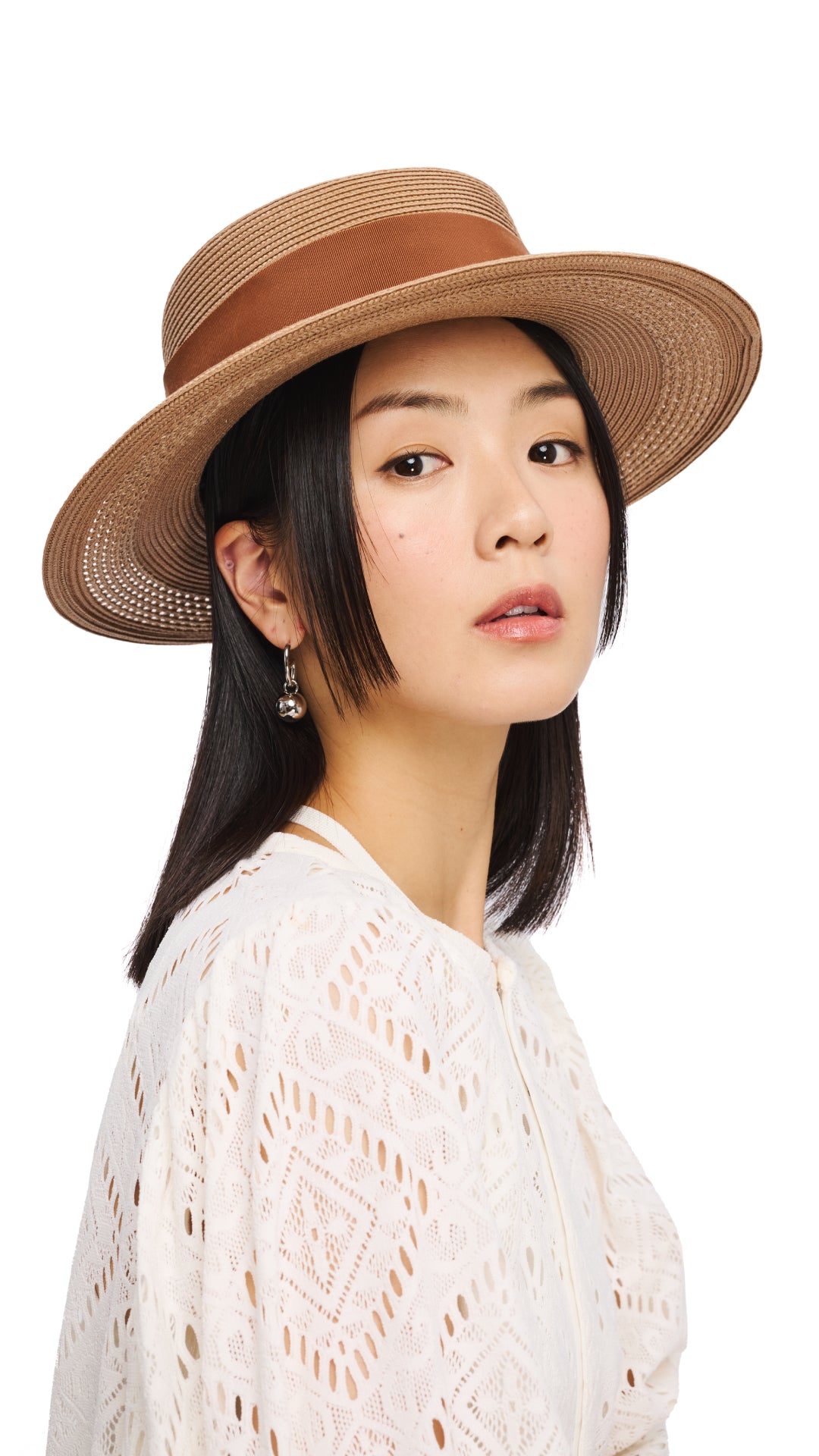 Stylish Flat Straw Hat with Bow Trims - Perfect for Beach, Summer Outfits & Outdoor Activities