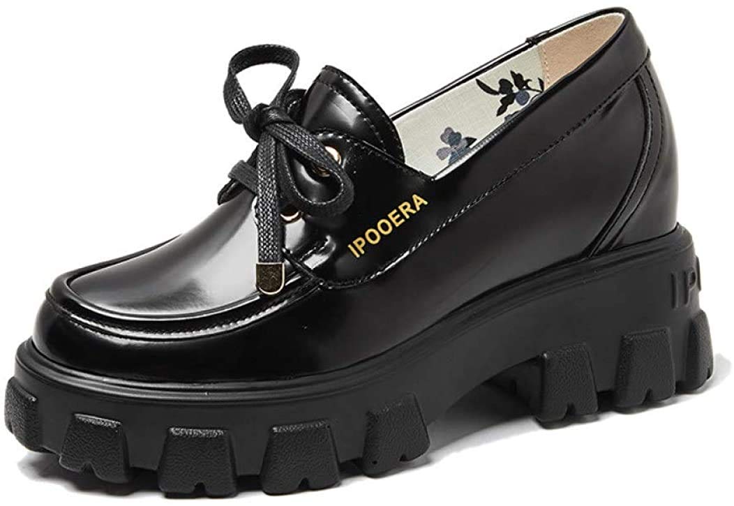 Women's Low Heel Oxford Shoes - Classic Round Toe Lace-Up Walking Shoes for Women | Waterproof & Comfortable | Perfect for Office, Daily Wear & Dress Occasions