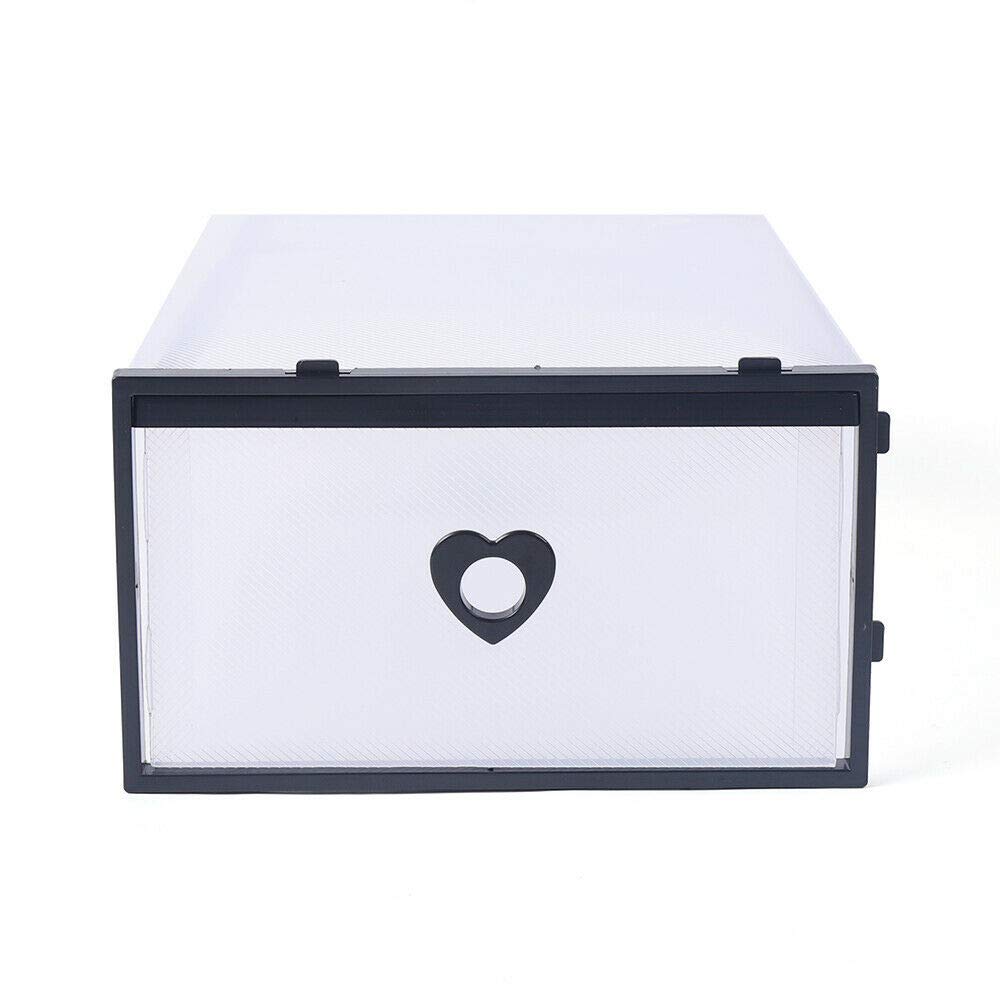 24PCS Clear Plastic Shoe Storage Boxes - Stackable, Foldable Organizer Drawers for Closet & Underbed Organization | Perfect for Sneakers, Heels & Boots Storage