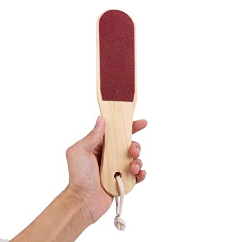 Dual Sided Wooden Foot Scraper - Hard & Dead Skin Callus Remover Pedicure Tool for Smooth Feet - Perfect for Home Spa, Pedicure & Foot Care Routine (Pack of 1)