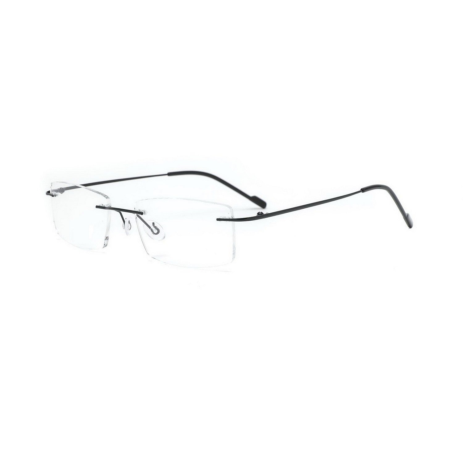 Stylish Rectangle Rimless Eyeglasses for Men & Women - Lightweight & Durable for Work, Reading & Everyday Use