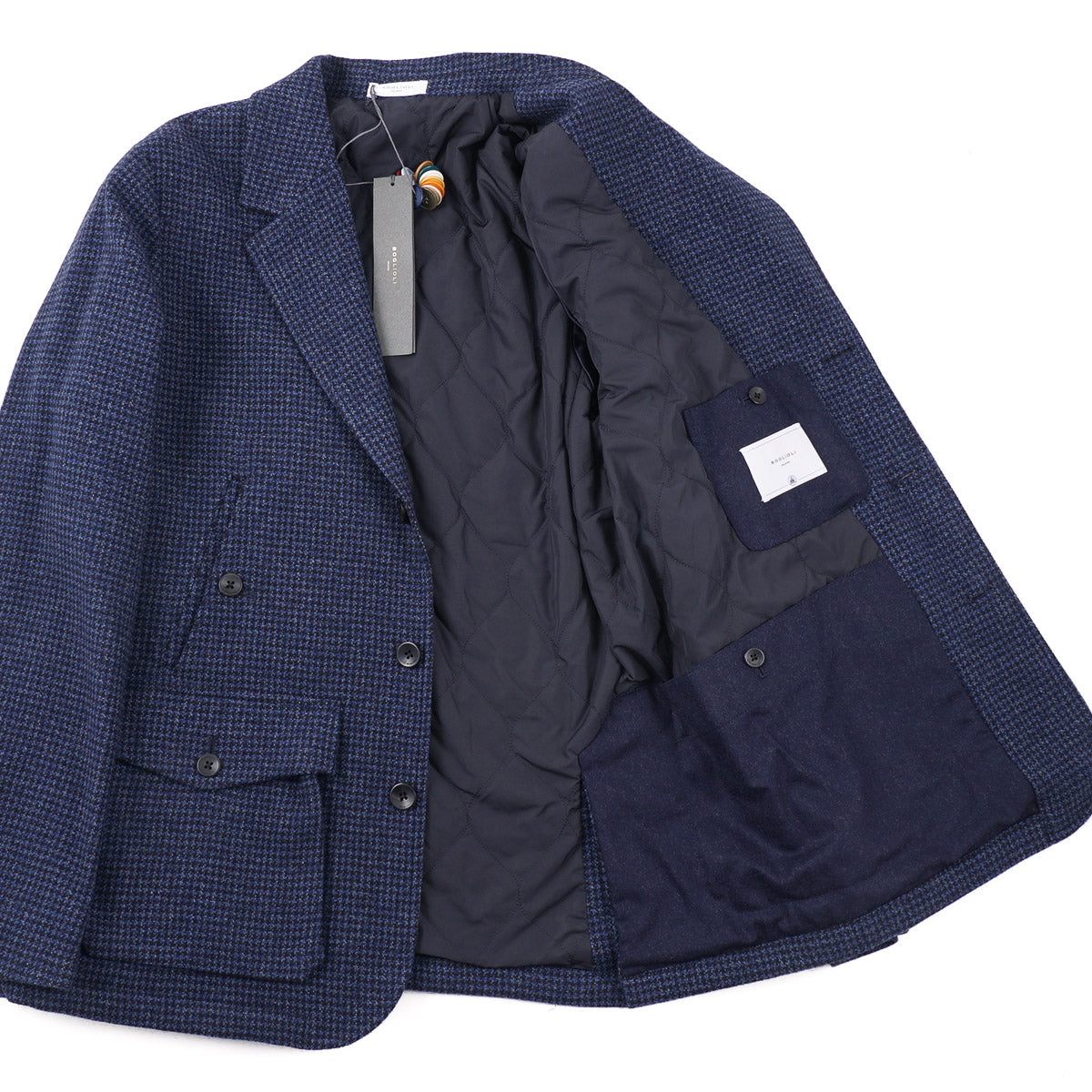 Boglioli Men's Wool Blazer with Quilted Lining - Premium Slim Fit Sport Coat for Business, Office & Formal Occasions