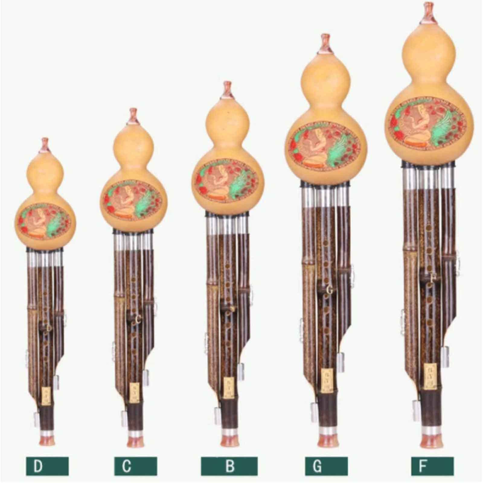 Chinese Hulusi Gourd Flute - Traditional Ethnic B Key Wind Instrument for Beginners & Kids | Perfect for Folk Music, Cultural Performances & Music Education