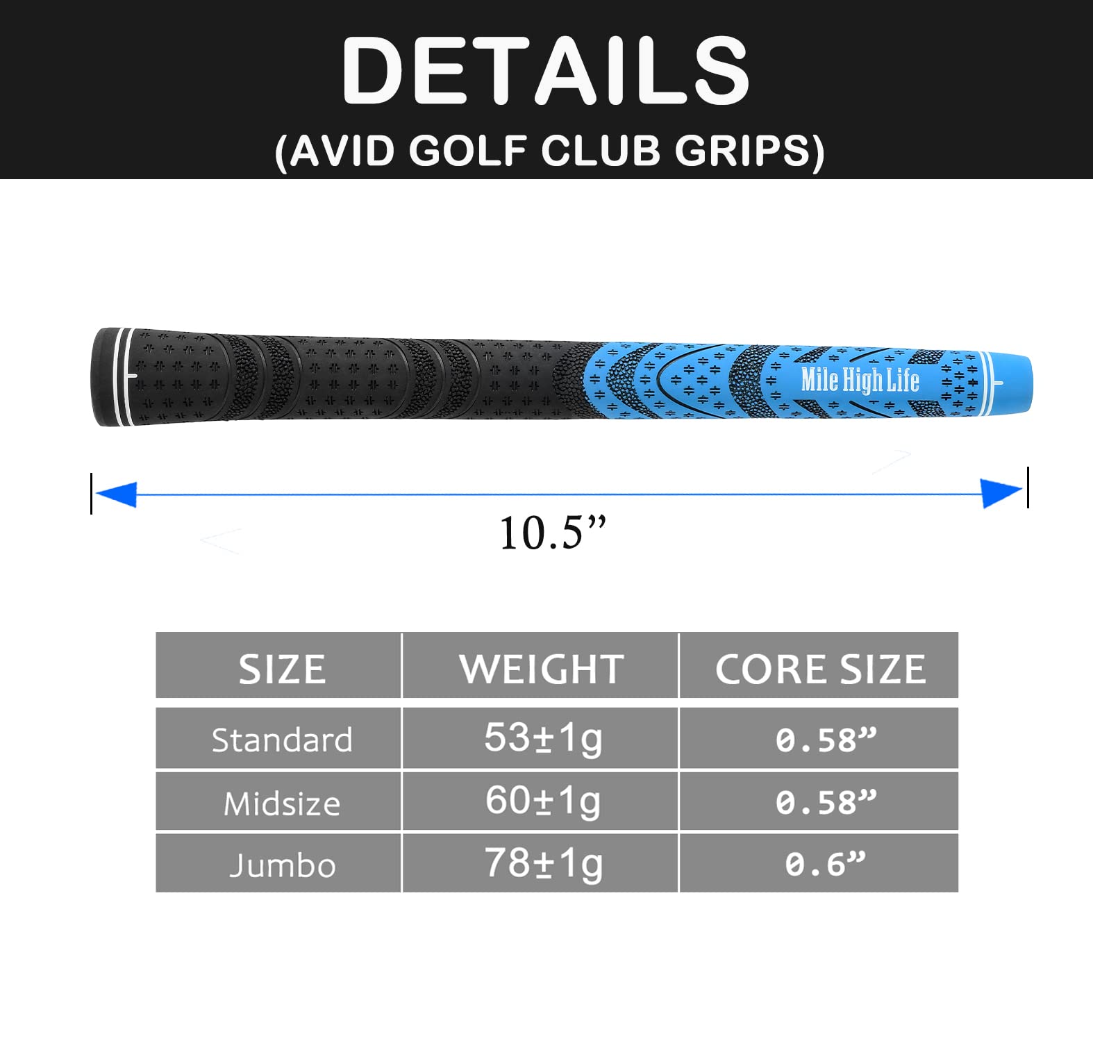Premium Non-Slip Rubber Golf Grips - 3 Pack or 13 Pack Multi-Compound Golf Club Grips for Men & Women | Enhanced Comfort & Control | Perfect for Driving Range, Practice Sessions & Tournament Play
