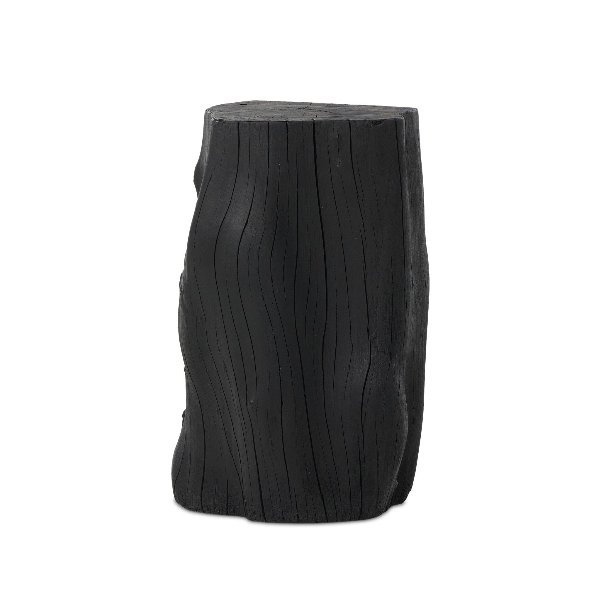 Amiko Black Resin End Table - Modern Side Table for Living Room, Bedroom & Office - Small Accent Table with Sturdy Design for Home Decor