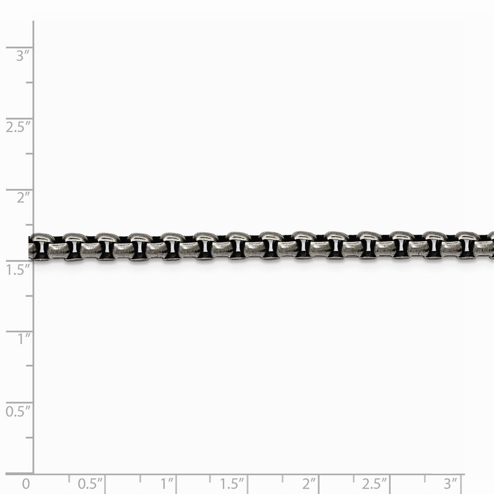 Vintage Solid Stainless Steel Box Chain Necklace - 3.9mm Rounded Link with Secure Lobster Clasp - Perfect for Everyday Wear, Gifts & Special Occasions