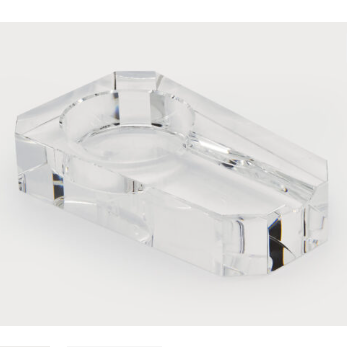 Premium Crystal Glass Ashtray - Small Square Design for Cigarettes & Cigars | Elegant Home Decor & Luxury Smoking Accessory for Office, Patio, or Man Cave