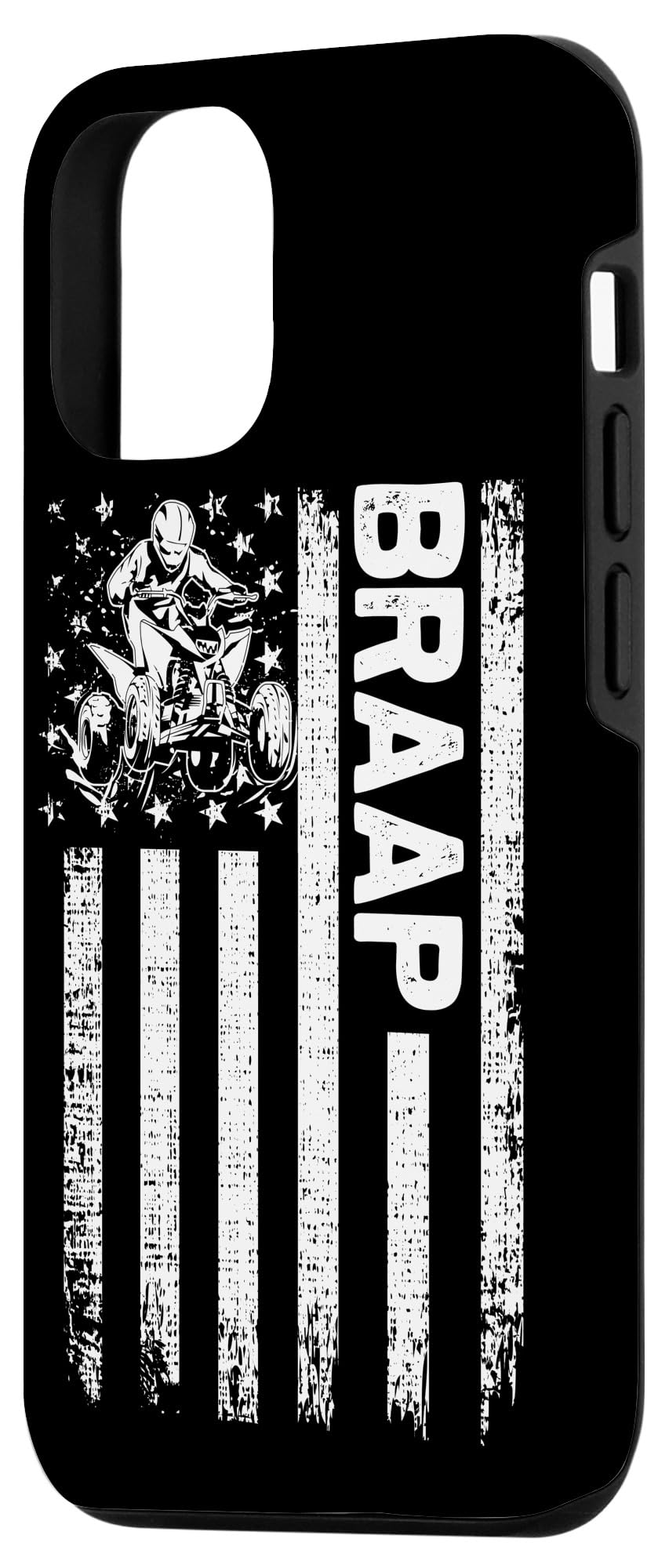 iPhone 12/12 Pro Rugged ATV Racing Case with American Flag Design - Durable Quad Rider Protection for Off-Road Adventures & Outdoor Activities