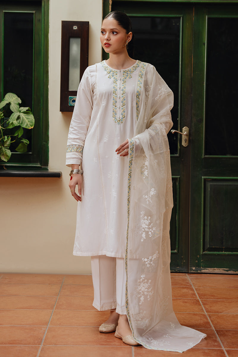MOON FLOWER 2-Piece Ethnic Outfit Set (Embroidered Top & Dupatta Scarf) for Women | Boho Chic Indian Kurti & Shawl | Perfect for Festivals, Weddings & Cultural Events