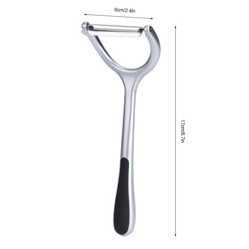 Stainless Steel Vegetable Peeler with Ergonomic Handle - Professional Y Peeler for Potatoes, Carrots, Fruits & Vegetables - Includes Potato Eye Remover - Perfect for Kitchen, Cooking, Meal Prep & Food Preparation