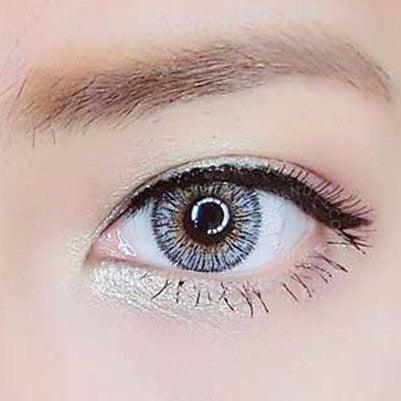 NEO Vision Glamour Grey Colored Contact Lenses - Korean Circle Lenses for Natural Eye Enlargement & Enhancement - Perfect for Cosplay, Halloween, and Daily Fashion Looks