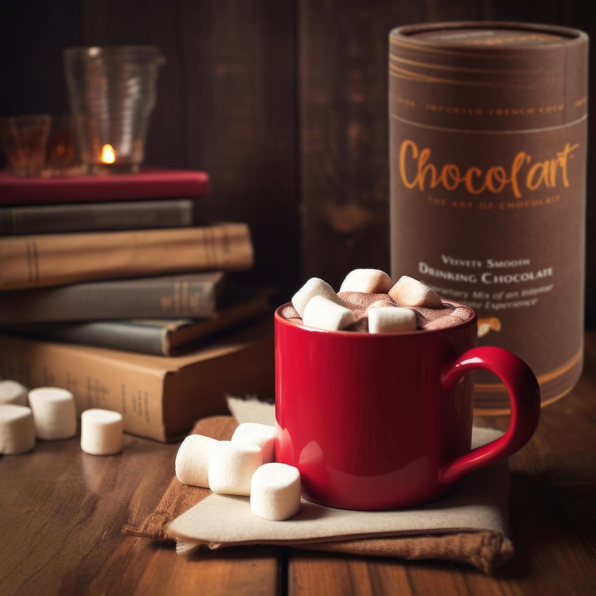Premium Velvety Smooth Chocolate Hot Cocoa Mix - Rich Imported French Cocoa Powder, Dairy Free, Nut Free, Gluten Free, Non-GMO - 18 oz (2 Pack) for Cozy Winter Nights, Holiday Gifts & Warm Family Moments