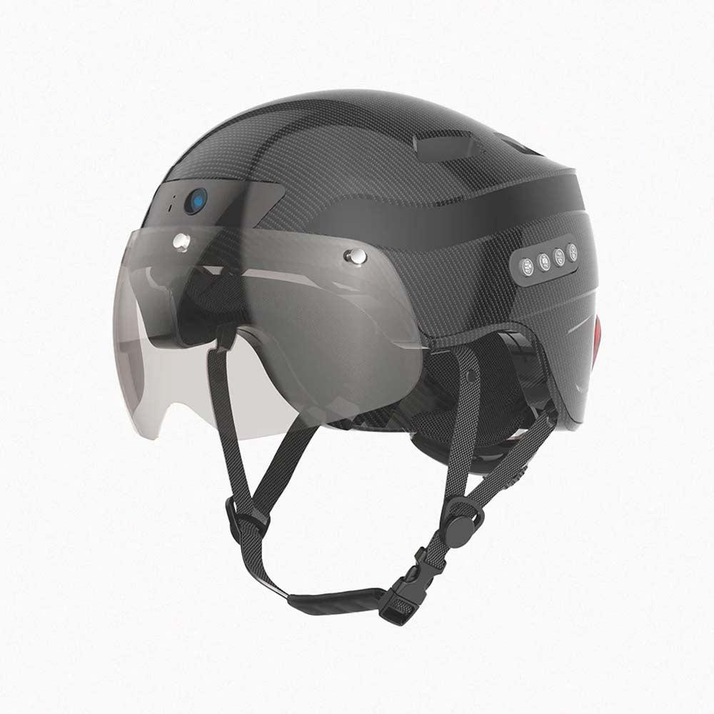 Precision Power SH2 CRBN GLS Smart Helmet Model 2 Carbon Fiber Gloss - Lightweight Motorcycle Helmet with Advanced Safety Features for Racing & Urban Commuting