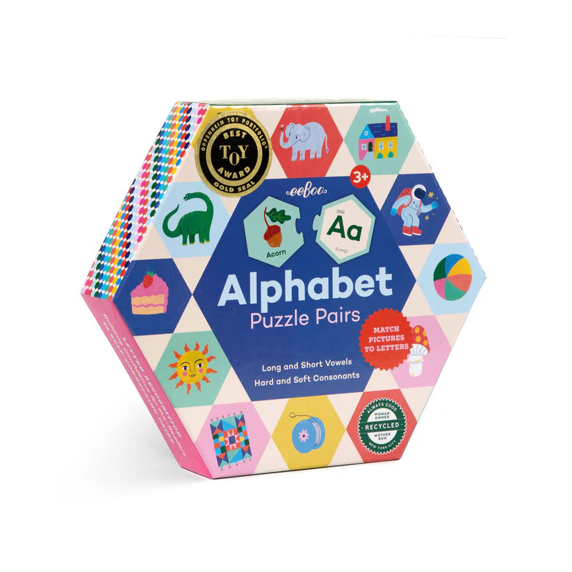 Alphabet Hexagon Puzzle Pairs - Educational ABC Learning Toy for Kids | Perfect for Preschool Classroom & Homeschool Activities