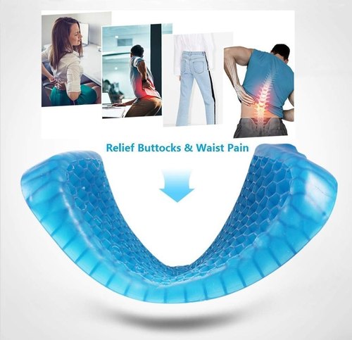 Gel Sitter Seat Cushion - Premium Comfort Gel Seat Pad for Office Chairs, Car Seats & Home - Orthopedic Support for Back Pain Relief & Pressure Point Relief - Ideal for Long Sitting, Driving & Work