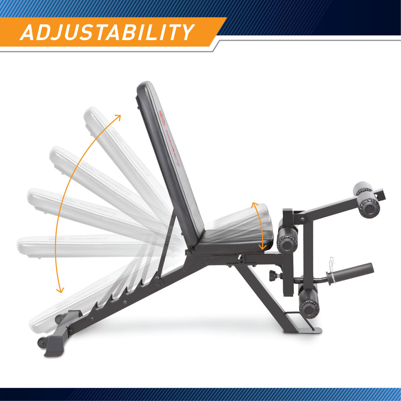 Marcy Deluxe Utility Weight Bench SB 350 - Adjustable Home Gym Equipment for Strength Training & Workouts - Perfect for Home Gym, Fitness Enthusiasts & Bodybuilding