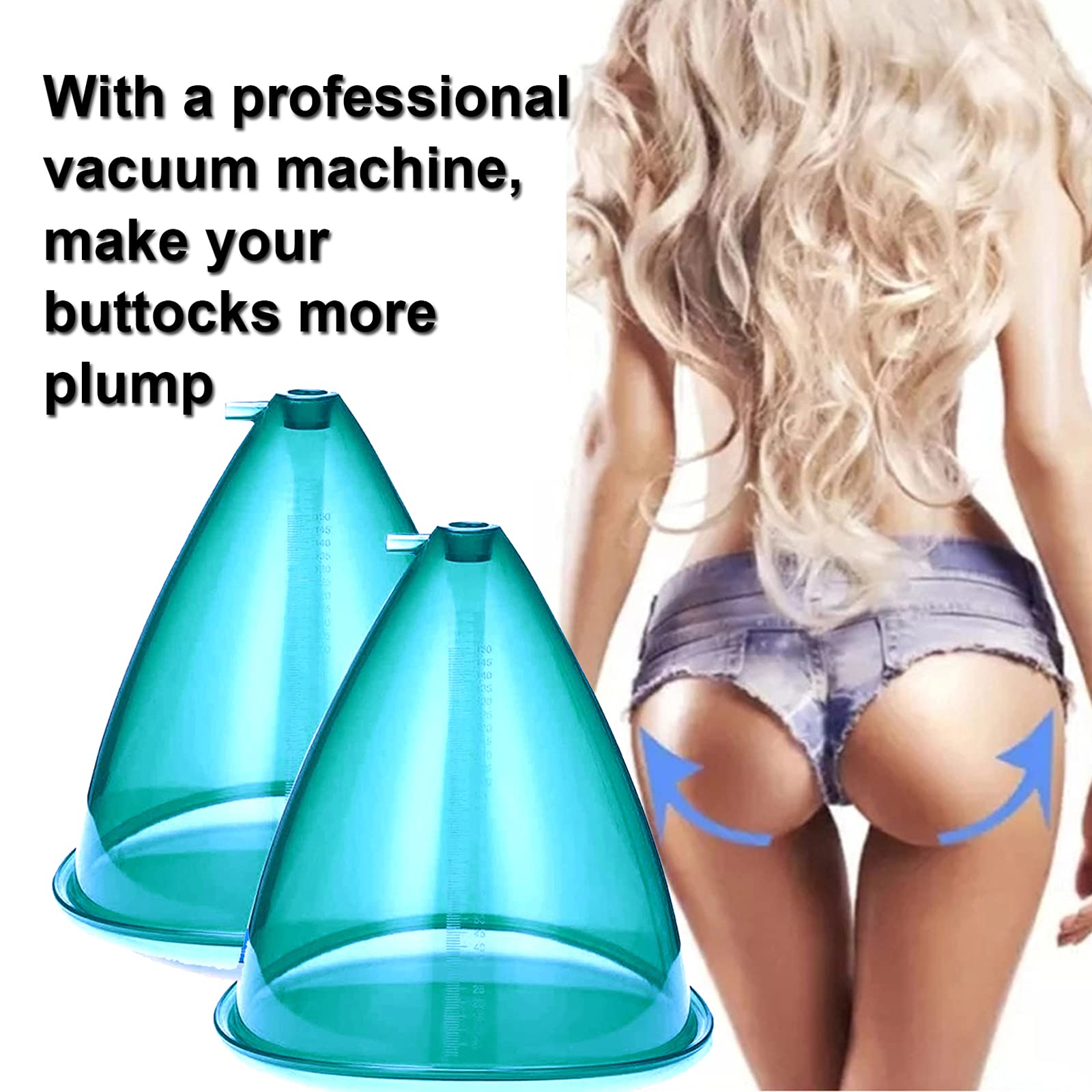 180ml Vacuum Cupping Therapy Set - 4pcs Silicone Suction Cups for Butt Lift Massage, Cellulite Reduction & Body Sculpting | Perfect for Home Spa, Post-Workout Recovery & Beauty Treatments