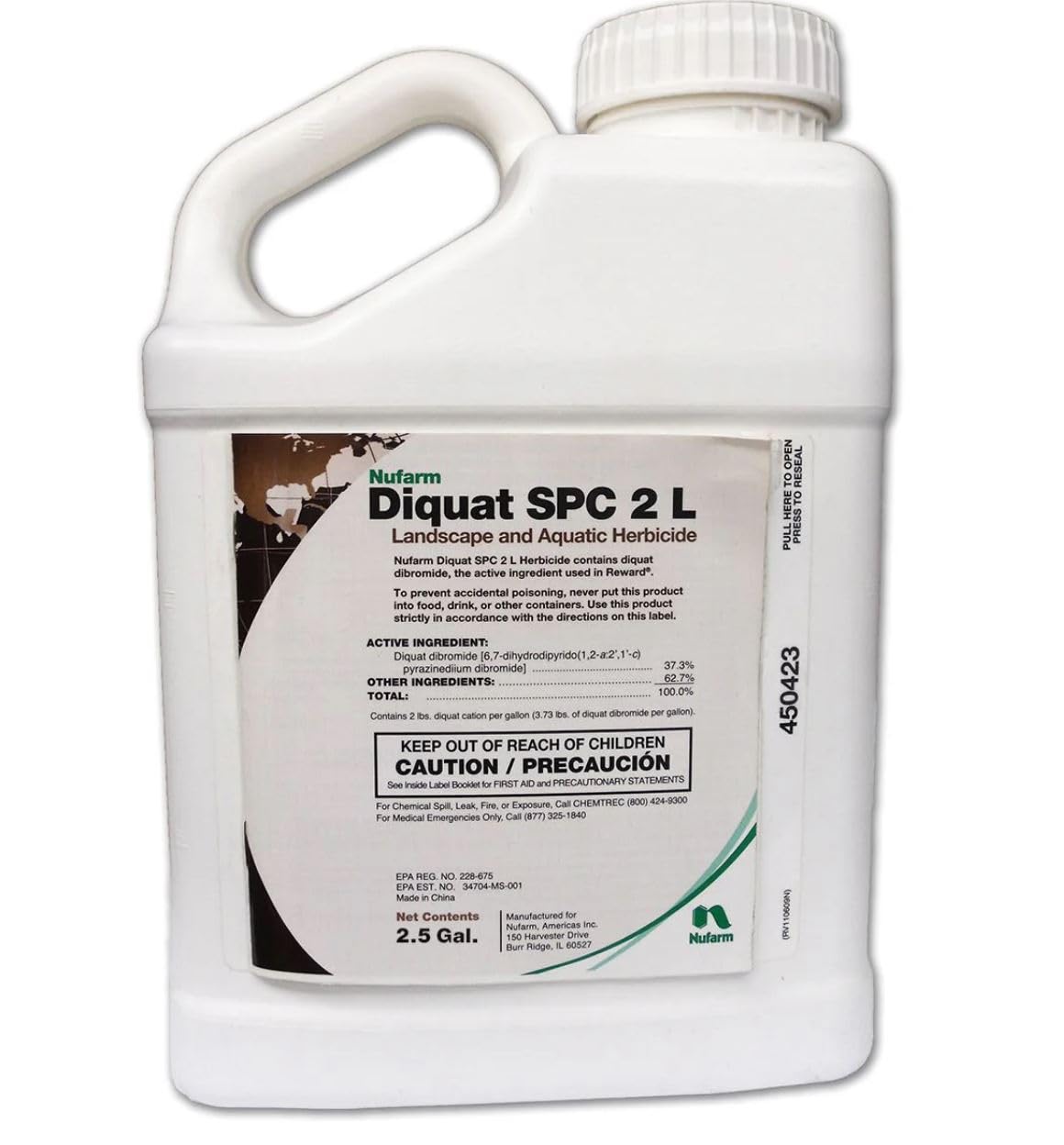 Nufarm Diquat E-Pro 2L Herbicide (1 Gallon) - Fast-Acting Weed Killer for Agricultural, Industrial & Aquatic Vegetation Control | Ideal for Farm, Pond & Landscape Management