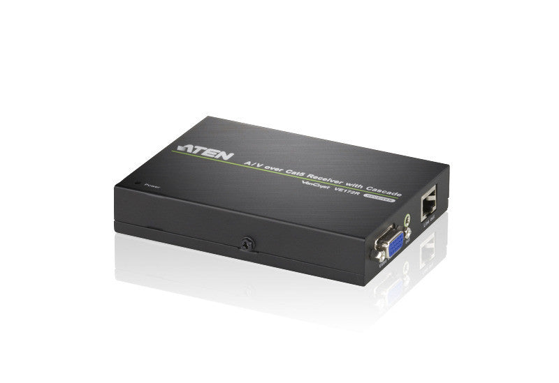 Aten VE172R A/V Over Cat 5 Receiver - Extend Video & Audio Signals up to 10 Levels | Ideal for Conference Rooms, Classrooms & Home Theater Systems