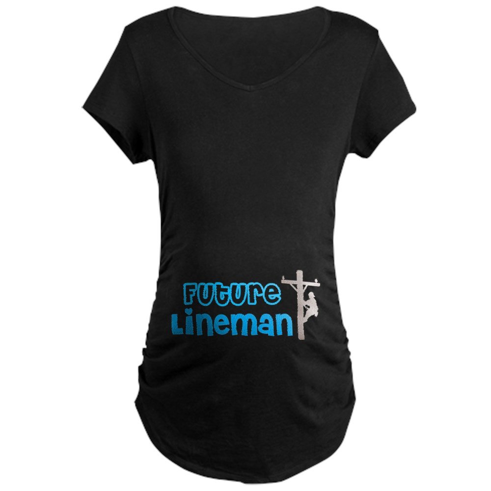 Future Lineman Maternity T-Shirt - Comfortable Cotton Pregnancy Tee for Electrician Moms - Perfect for Baby Showers & Work Apparel