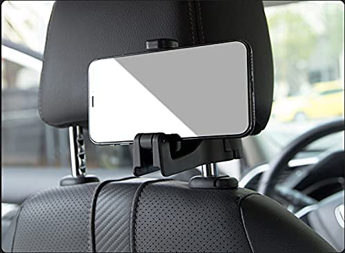 2 Pack Universal Car Back Seat Headrest Hook - Heavy Duty Phone Holder for iPhone, Samsung, Smartphones - Perfect for Hanging Bags, Purses, Clothes & Groceries While Driving (Blue)