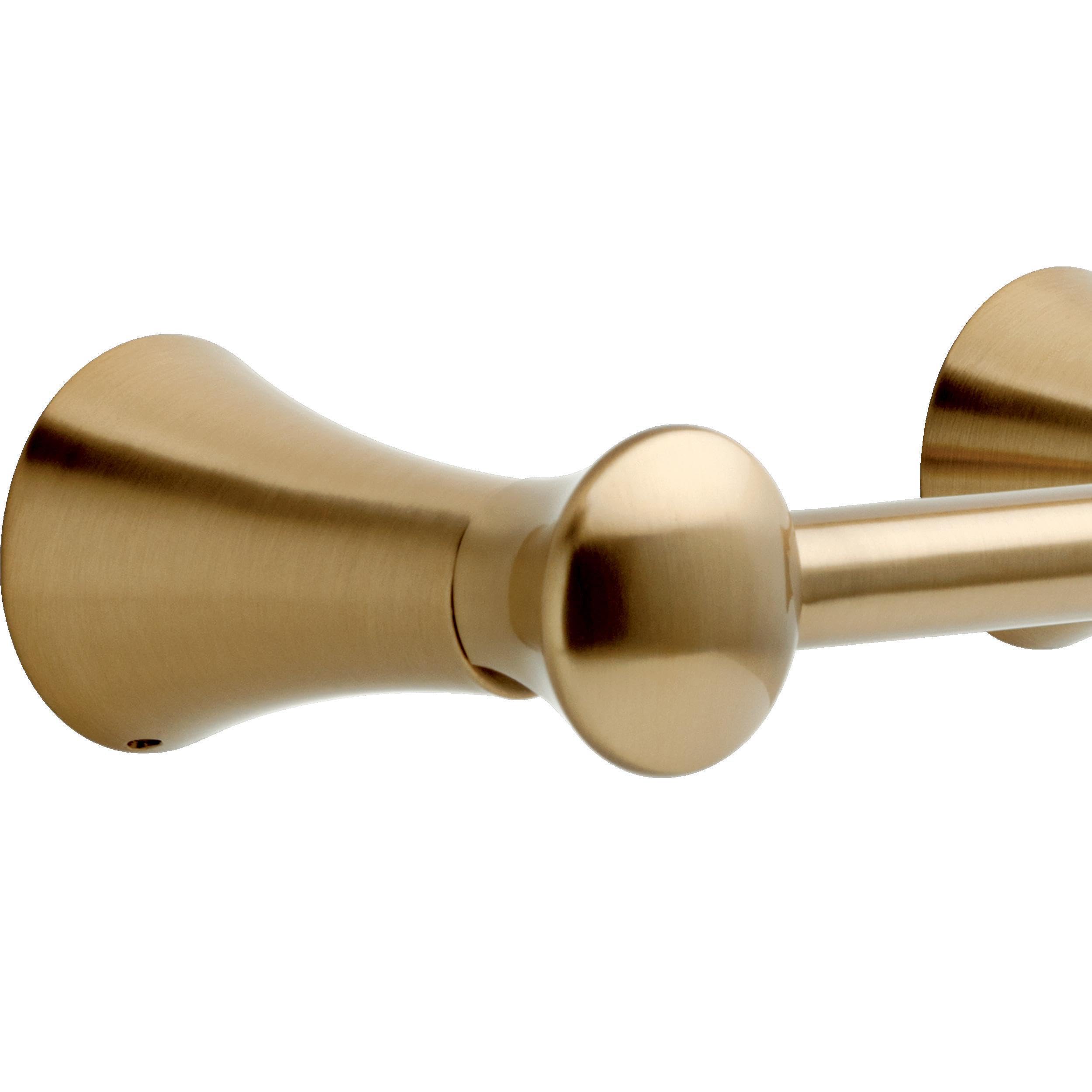 Delta Lahara 1-Pack Champagne Bronze Toilet Paper Holder - Wall-Mounted Pivoting Tissue Roll Holder for Bathroom Organization (73850-CZ) | Perfect for Modern Bathrooms, Powder Rooms & Guest Baths
