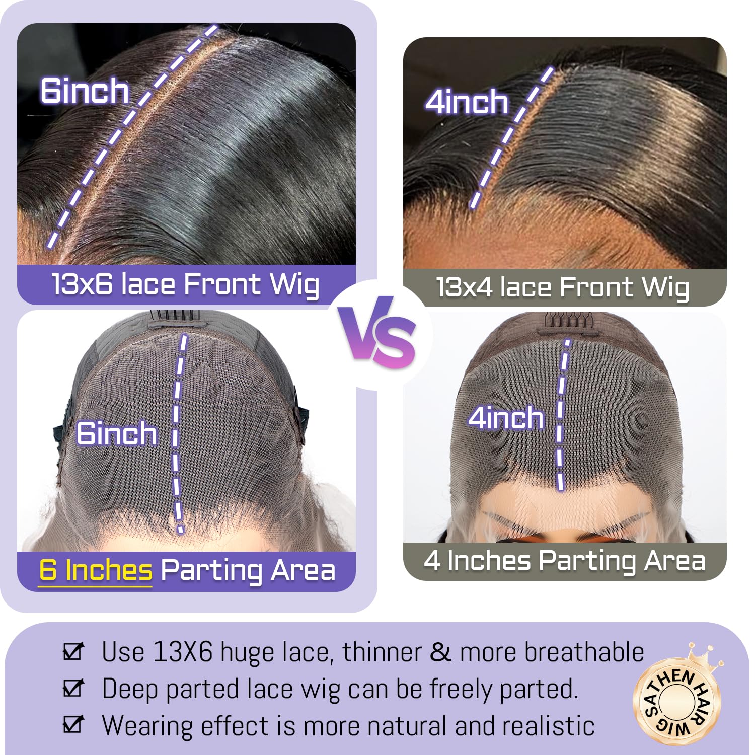 30 Inch 13x6 HD Lace Front Wigs Human Hair - Pre Plucked with Baby Hair, 180% Density Body Wave Lace Wig for Black Women (Natural Color) | Perfect for Daily Wear, Special Occasions & Protective Styling