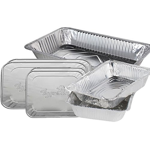 TigerChef 0026-CATERSET 12-Piece Catering Set with Chafer Pans & Disposable Utensils - Perfect for Parties, Events, Weddings, Birthdays, Holidays & Picnics - Includes Serving Spoons, Tongs & Dishes for Buffet Style Dining
