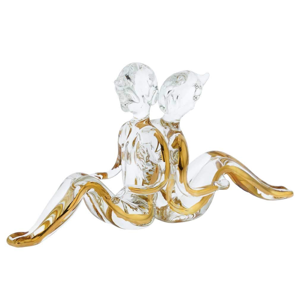 Authentic Murano Glass Zodiac Sign - Gemini by GlassOfVenice | Handcrafted Italian Art Glass Decor for Home, Office & Gift Giving