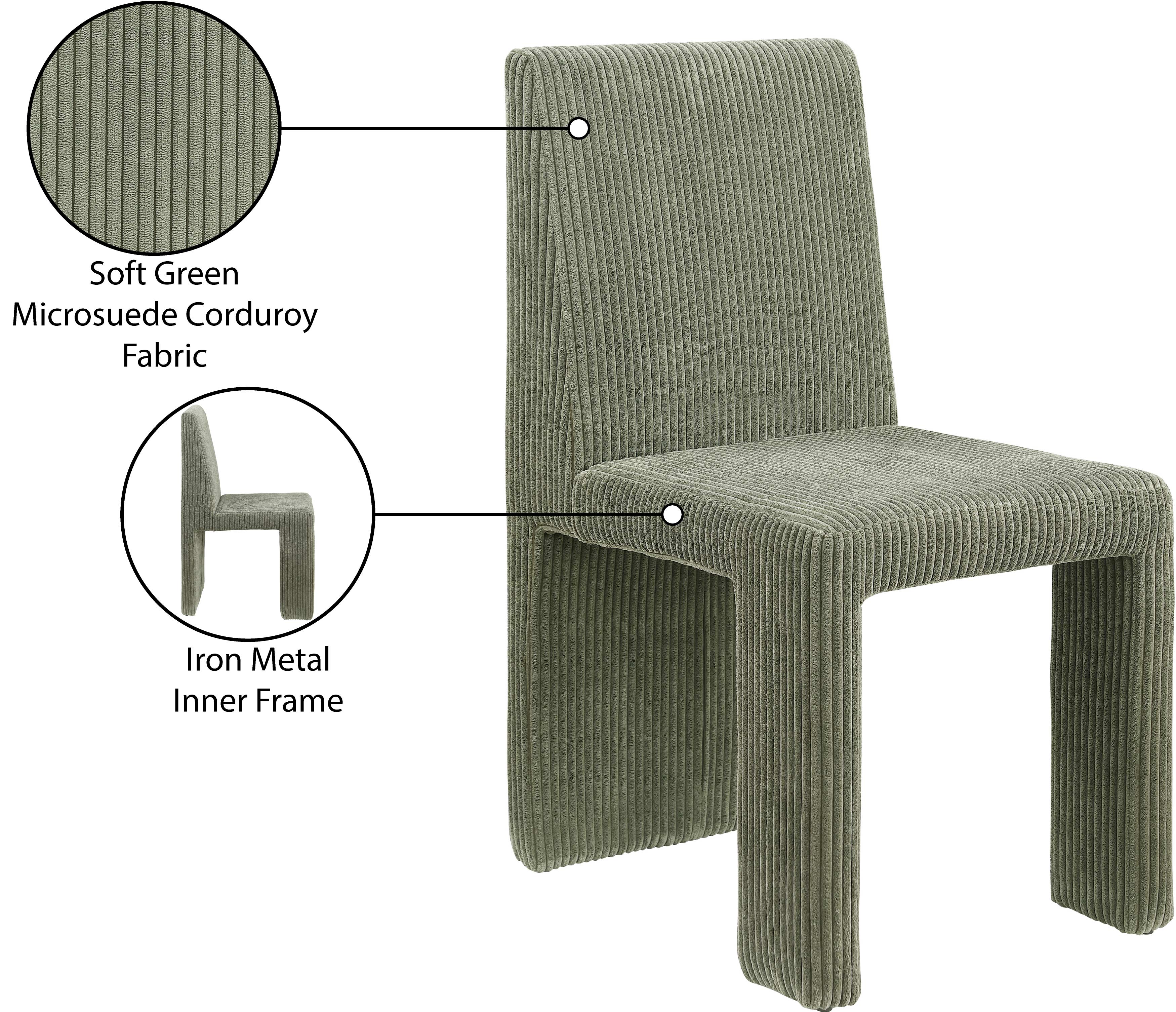 Premium Benson Microsuede Corduroy Fabric Dining Chair - Comfortable Modern Upholstered Seat for Kitchen, Dining Room & Office - Home & Commercial Use