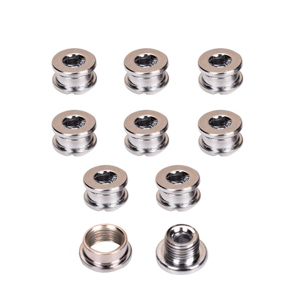 VOSAREA 10 Sets Bike Bolts - High-Quality Bicycle Transmission Crank Accessories for Mountain & Road Bikes - Perfect for Bike Repair & Maintenance