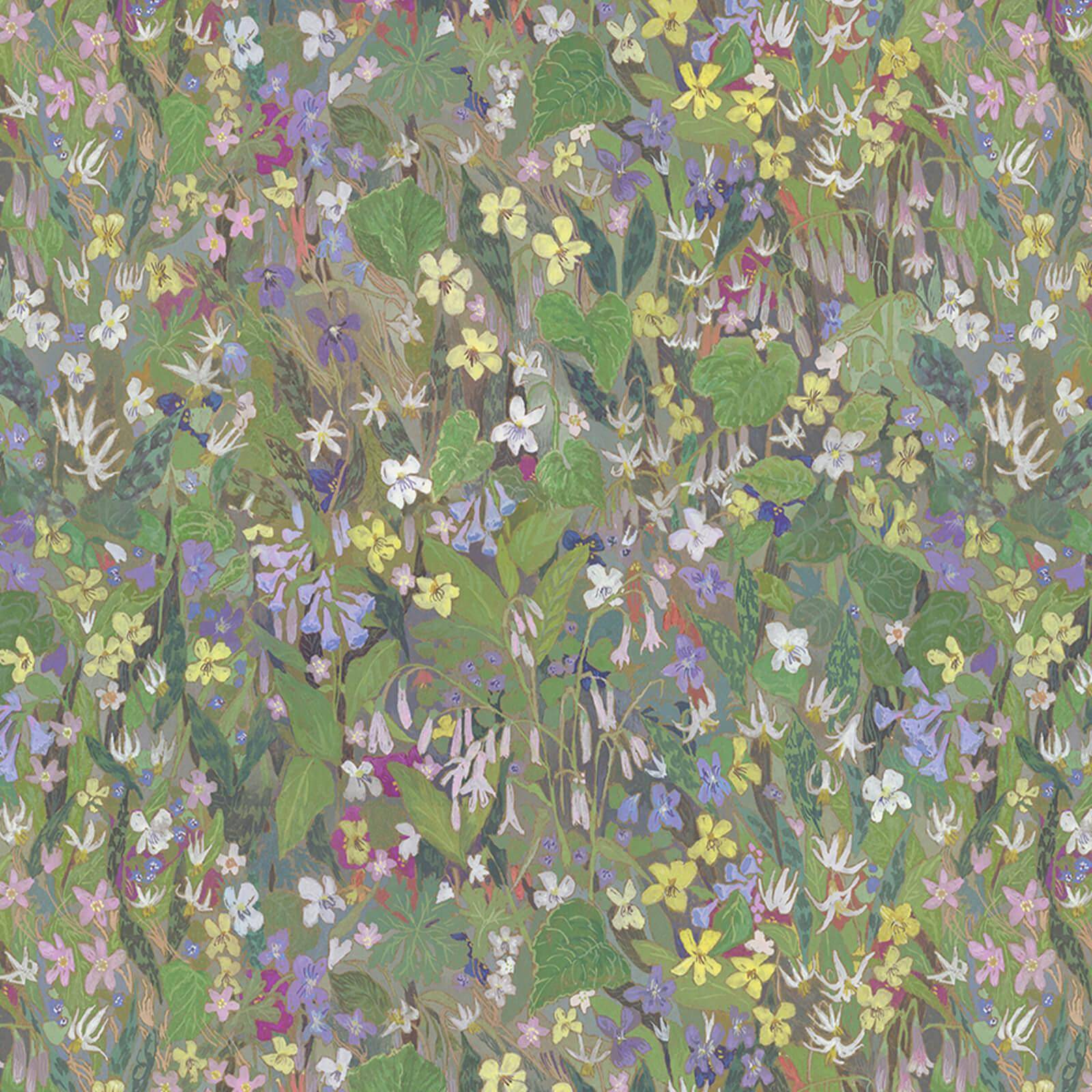 GARDENIA Wallpaper Verde Sample - Premium Peel & Stick Wallpaper for Home Decor, Bedroom, Living Room, and Office