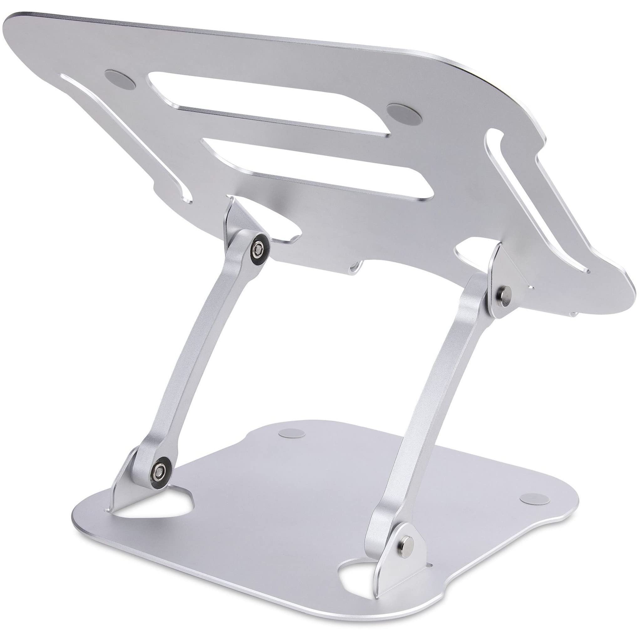 StarTech.com Adjustable Laptop Stand for Desk - Ergonomic Aluminum Laptop Riser with Foldable Design, Supports Up to 22lbs (10kg) - Perfect for Home Office, Gaming & Workspace Setup