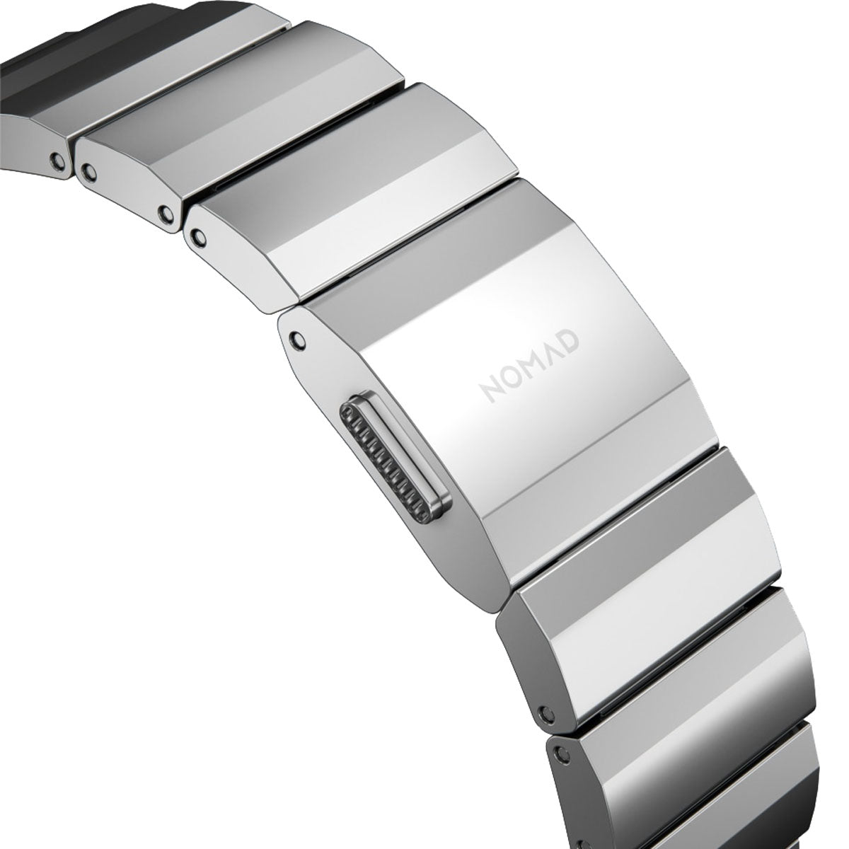 Nomad Apple Watch Band 40mm / 41mm Stainless Steel with Silver Hardware - Durable & Stylish for Workouts, Office & Everyday Wear