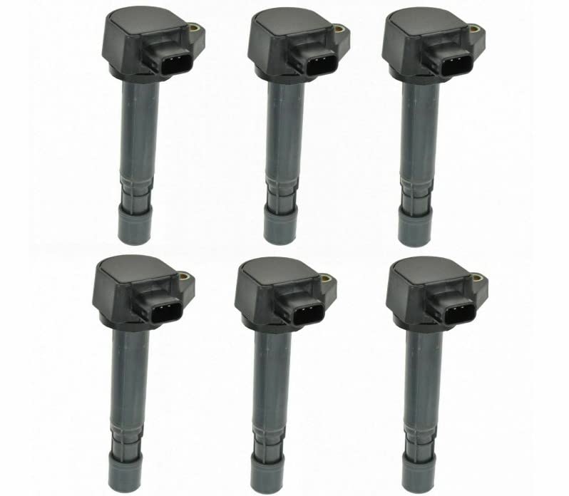 6-Piece Ignition Coil Pack Kit - Compatible with Honda Pilot, Ridgeline, Acura MDX V6 Engines | Reliable Performance for Smooth Acceleration & Fuel Efficiency | Ideal for DIY Auto Repairs & Engine Maintenance